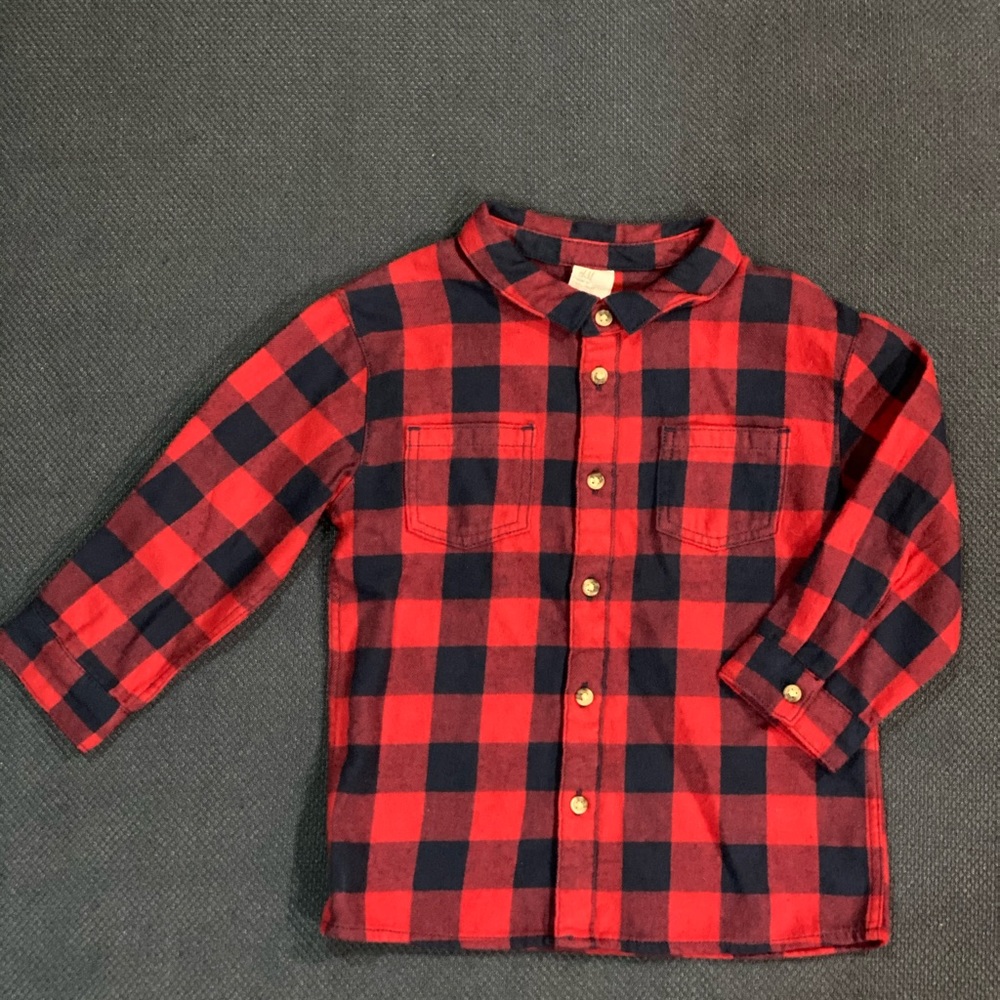 🛑 SOLD🛑Size 1.5-2Y plaid button-down shirt